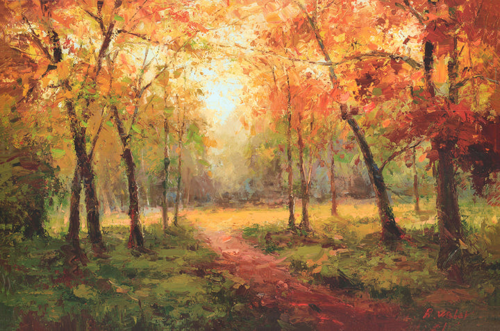 A Beautiful Walk in the Fall by Weber - 24 X 36 Inches (Art Print)