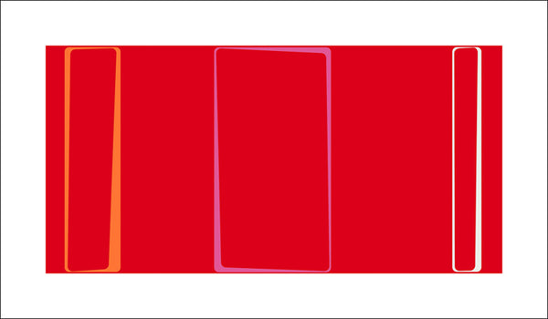 Untitled (Red), 2013 by Carl Abbott - 28 X 48 Inches (Silkscreen / Sérigraphie)