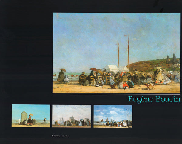 La plage de Trouville 1864 by Eugene Boudin - 24 X 32 Inches (Art Print)