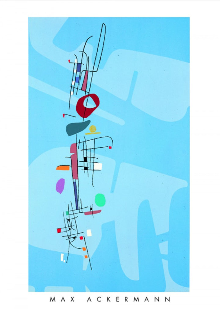 Some Sounds, 1954 by Max Ackermann - 28 X 40 Inches (Silkscreen / Sérigraphie)