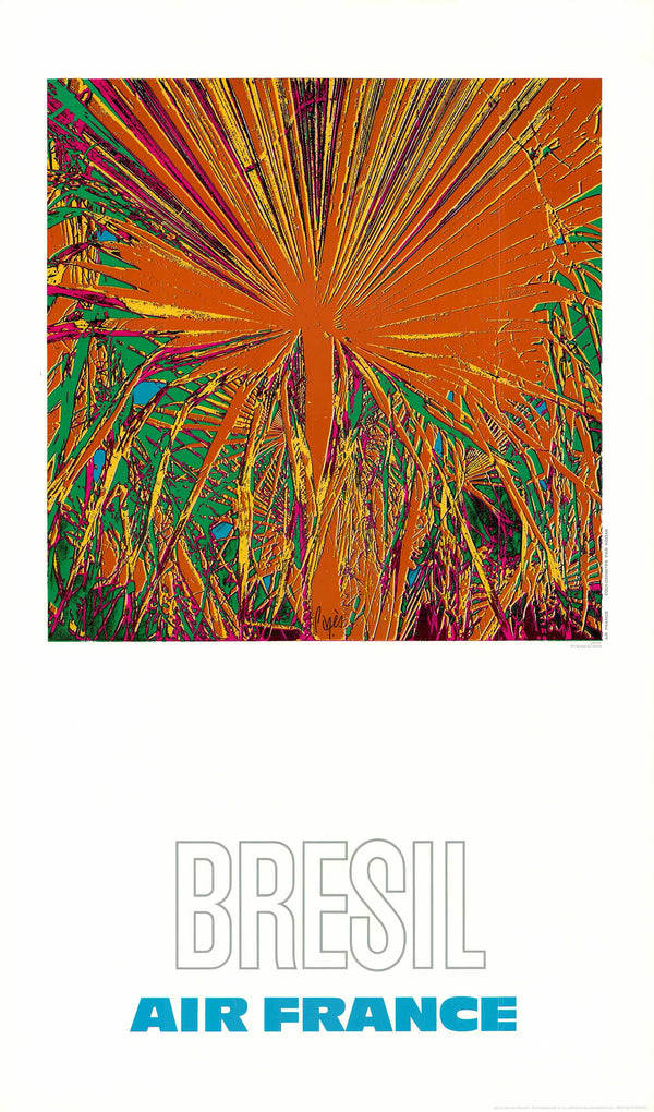 Air France: Bresil, 1971 by Raymond Pagès - 24 X 40 Inches (Offset Lithograph)