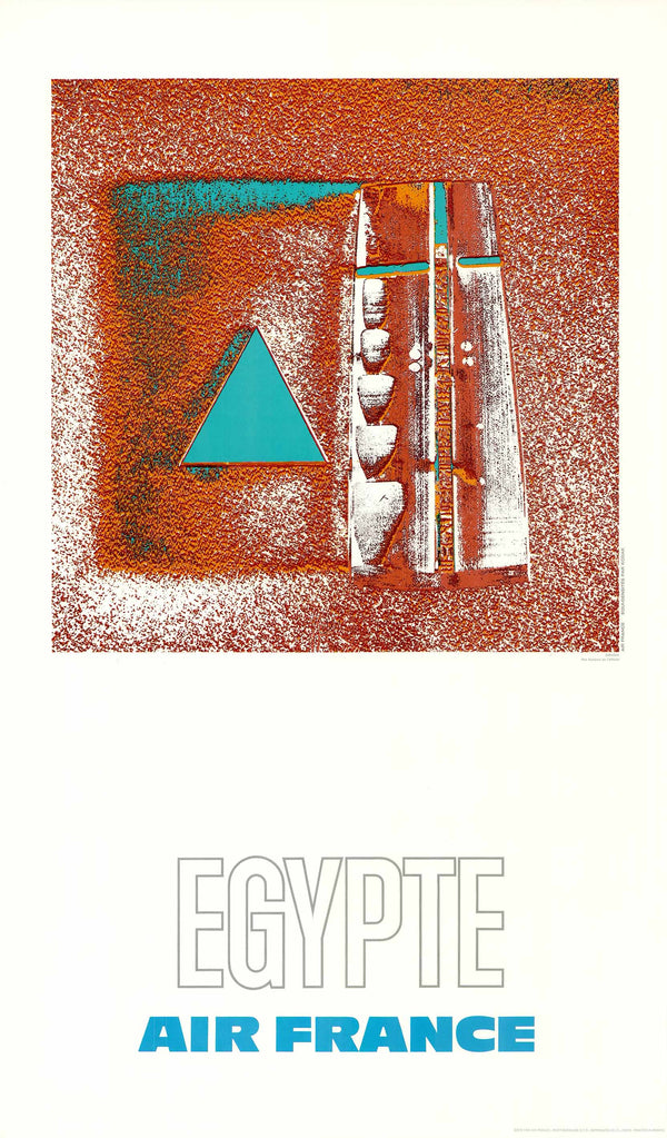 Air France: Egypte, 1971 by Raymond Pagès - 24 X 40 Inches (Offset Lithograph)