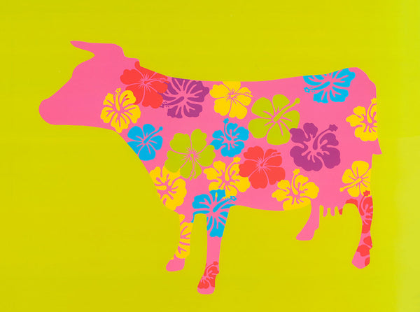 Blossom Cow by Lyonel Maillot - 12 X 16 Inches (Art Print)