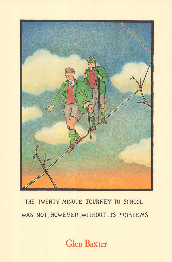 The Twenty Minute Journey by Glen Baxter - 16 X 24 Inches (Art Print)