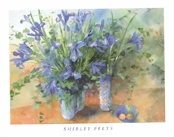 Irises by Shirley Felts - 24 X 30 Inches (Art Print)
