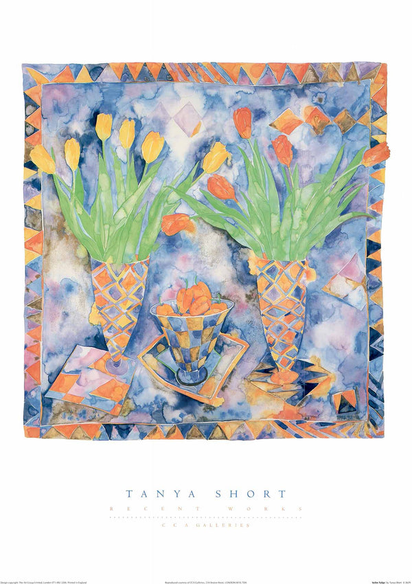 Kelim Tulips by Tanya Short - 20 X 28 Inches (Art Print)