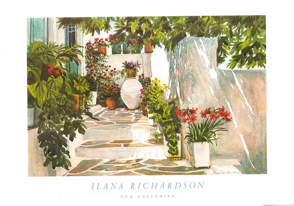 Amaryllis Garden, Naxos by Ilana Richardson - 20 X 28 Inches (Art Print)