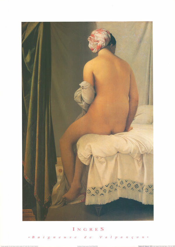 The Valpinçon Bather, 1808 by Jean Auguste Dominique Ingres - 20 X 28 Inches (Art Print)