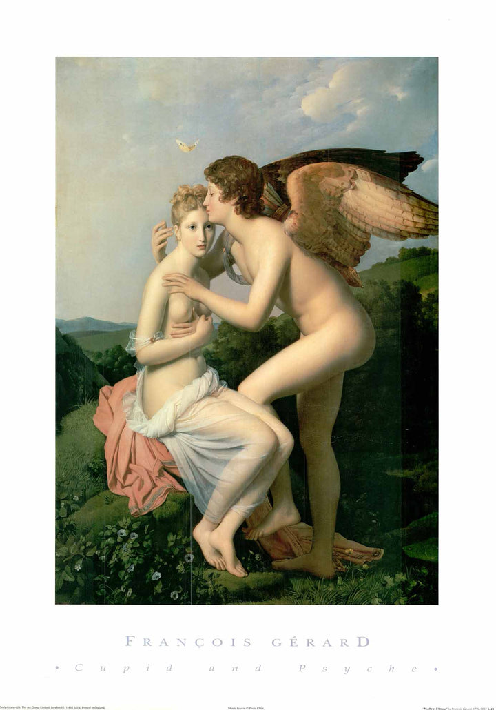 Cupid and Psyche by François Gérard - 18 X 20 Inches (Art Print)