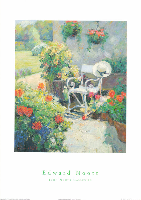 The Old Garden Chair by Edward Noott - 20 X 28 Inches (Art Print)