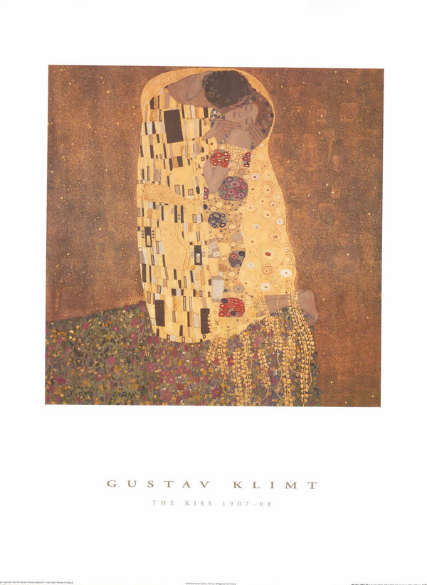 The Kiss, 1907-08 by Gustav Klimt - 24 X 32 Inches (Art Print)