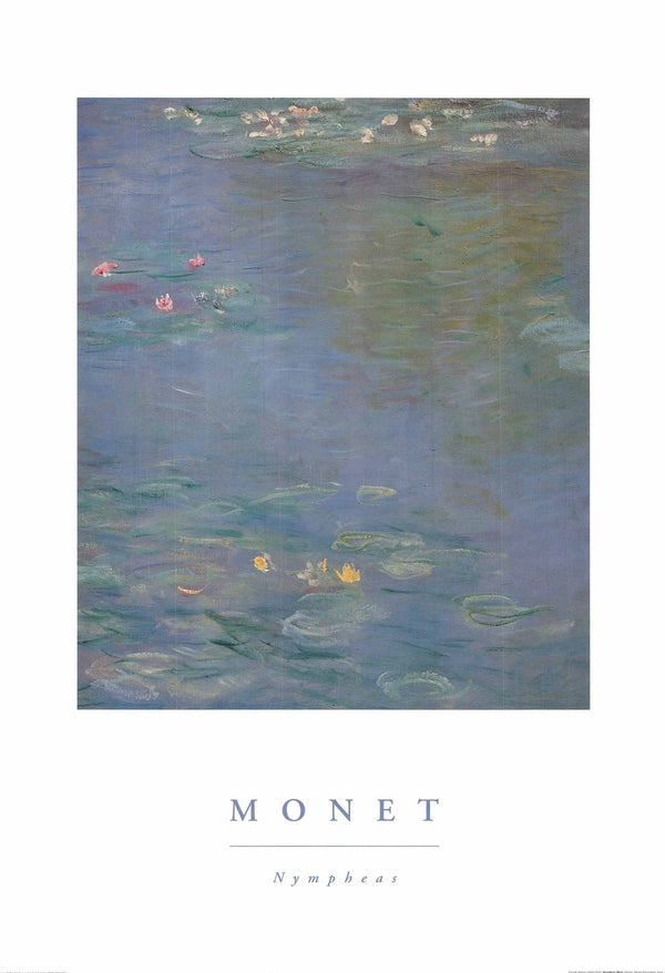 Nympheas Bleus by Claude Monet - 28 X 40 Inches (Art Print)