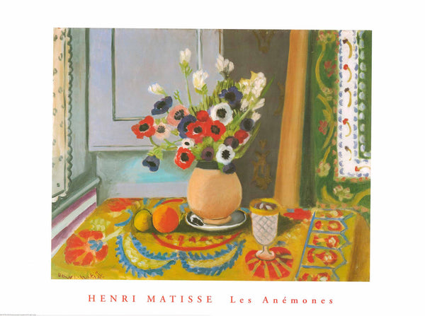 Les Anemones by Henri Matisse - 24 X 32 Inches (Art Print)