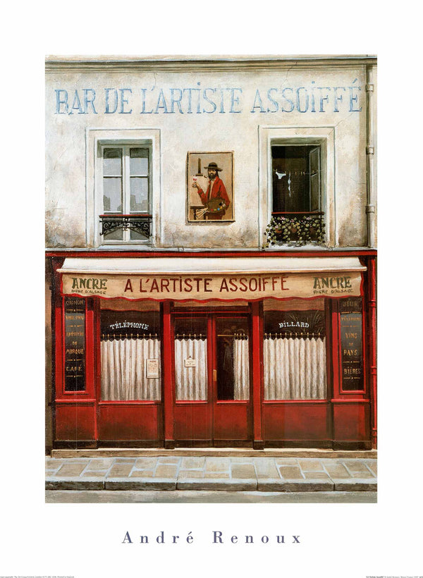 A l'Artsite Assoiffé by André Renoux - 24 X 32 Inches (Art Print)