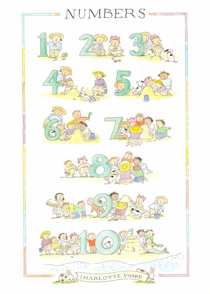 Numbers by Charlotte Voake - 20 X 28 Inches (Art Print)