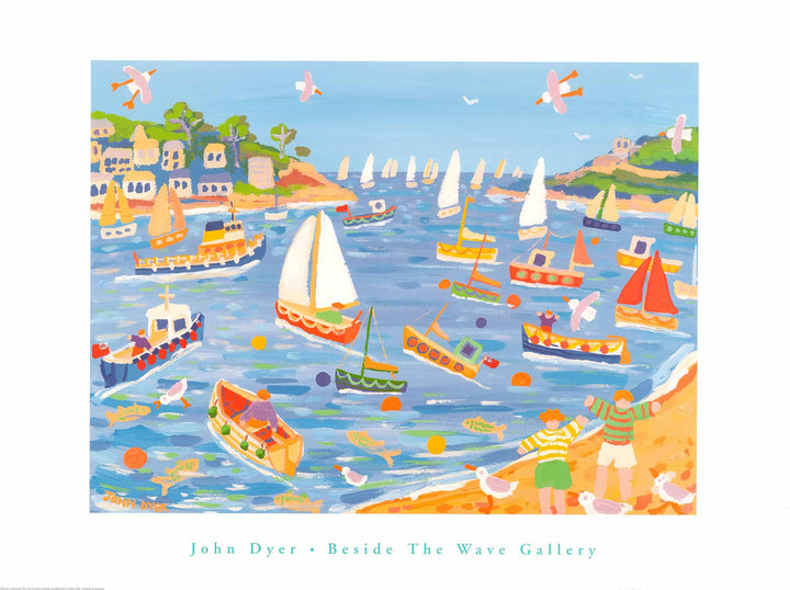 Sunday Sailing Fowey by John Dyer - 24 X 32 Inches (Art Print)