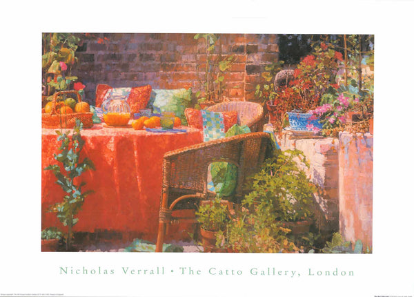 The Red Tablecloth, 1998 by Nicholas Verrall - 20 X 28 Inches (Art Print)