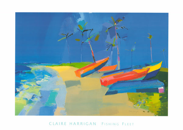 Fishing Fleet by Claire Harrigan - 20 X 28 Inches (Art Print)