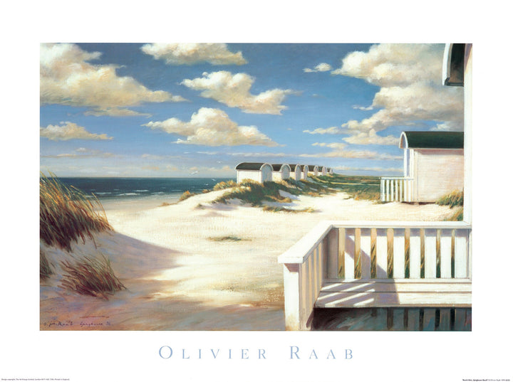 Beach Huts, Ljunghusen Beach by Olivier Raab - 24 X 32 Inches (Art Print)