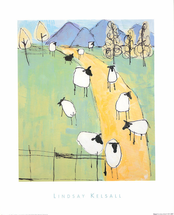 Sheep by Lindsay Kelsall - 16 X 20 Inches (Art Print)