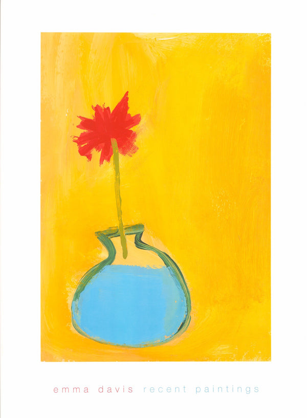 Single Red Flower by Emma Davis - 20 X 28 Inches (Art Print)