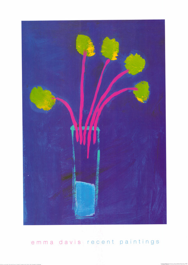 5 Green Flowers by Emma Davis - 20 X 28 Inches (Art Print)