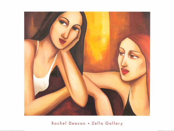 Two Women by Rachel Deacon - 24 X 32 Inches (Art Print)