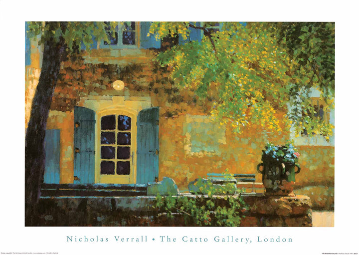 The Shaded Courtyard by Nicholas Verrall - 20 X 28 Inches (Art Print)
