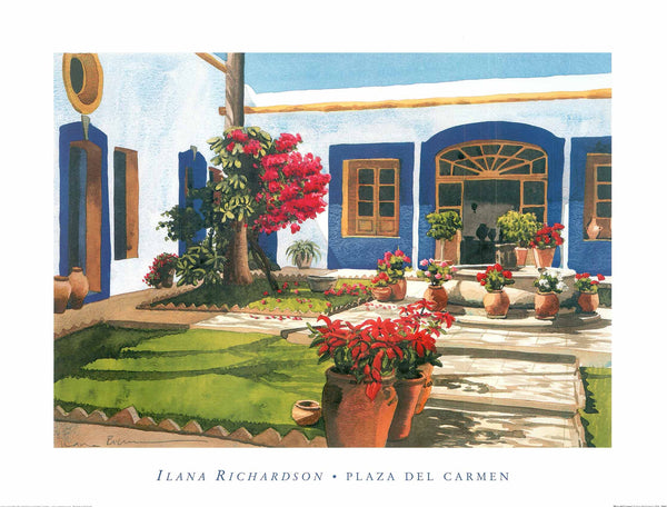 Plaza del Carmen by Ilana Richardson - 24 X 32 Inches (Art Print)