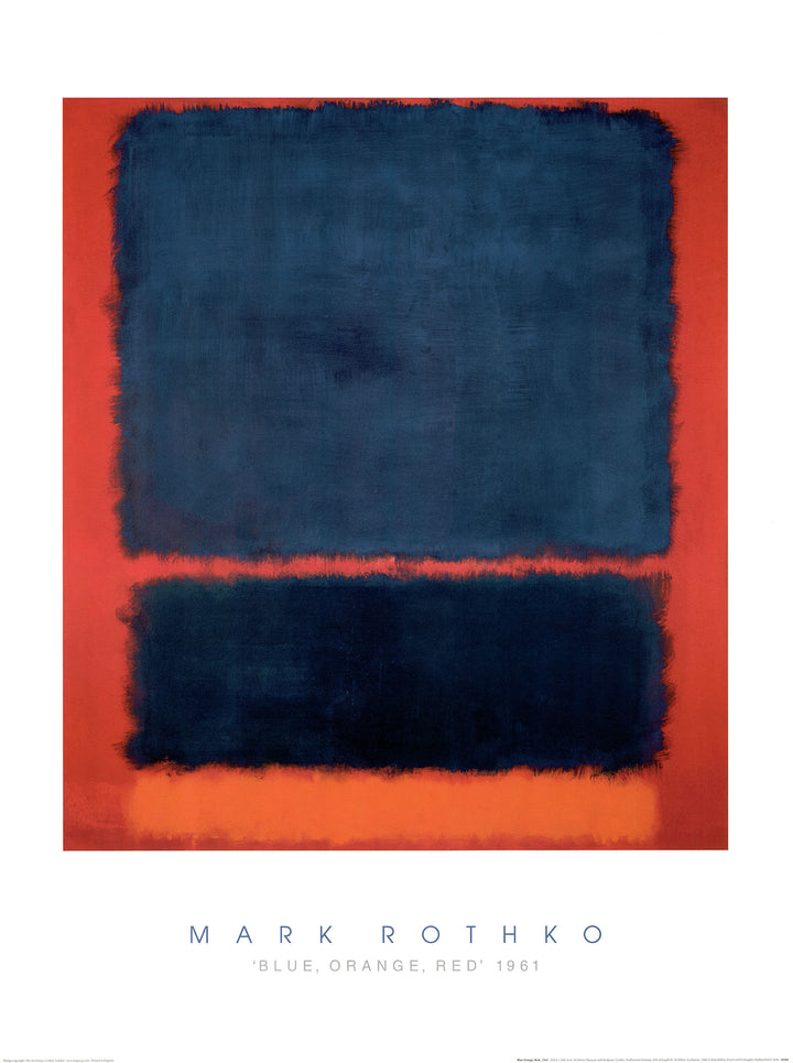 Blue, Orange, Red, 1961 by Mark Rothko - 24 X 32 Inches (Art Print)