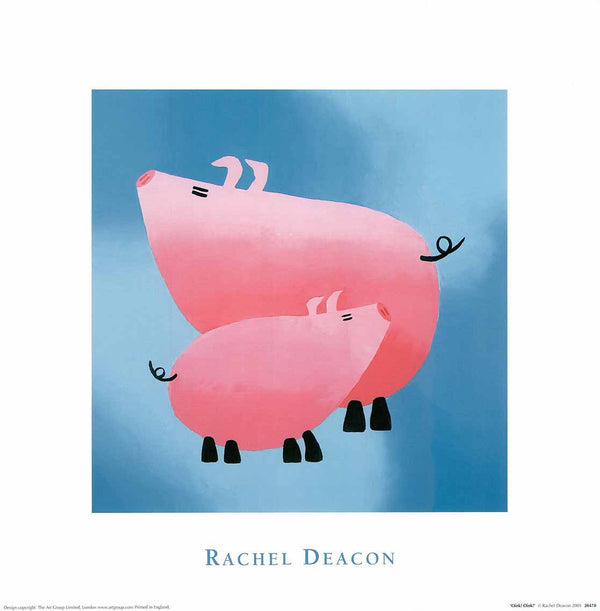 Oink! Oink! by Rachel Deacon - 16 X 16 Inches (Art Print)