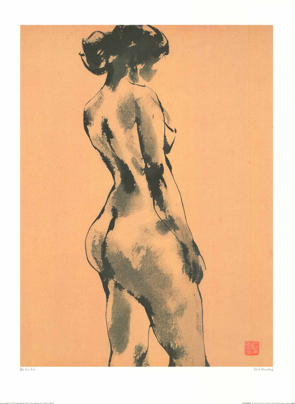 Girl Standing by Qu LeilLei - 24 X 32 Inches (Art Print)