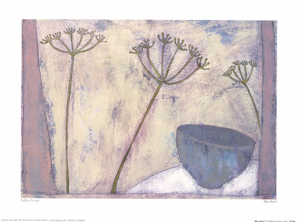Blue Bowl by Debbie George - 12 X 16 Inches (Art Print)