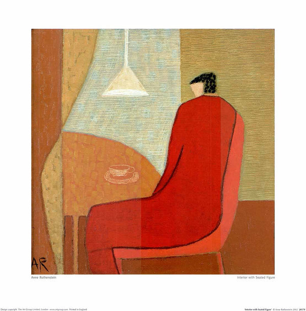 Interior with Seated Figure by Anne Rothenstein - 16 X 16 Inches (Art Print)