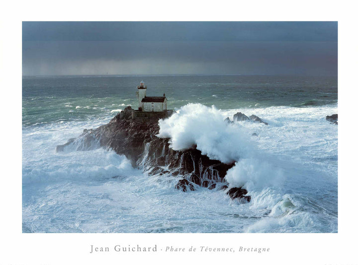 Phare de Tévennec, Bretagne by Jean Guichard - 24 X 32 Inches (Art Print)