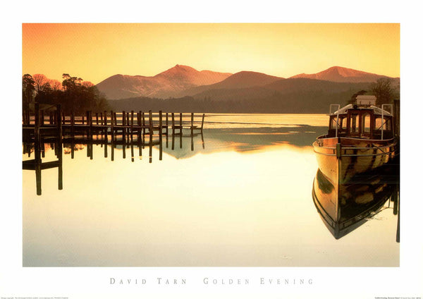 Golden Evening, Berwent Water by David Tarn - 20 X 28 Inches (Art Print)