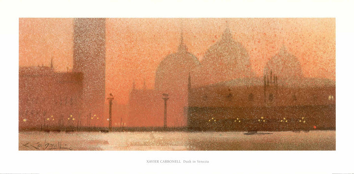 Dusk in Venezia by Xavier Carbanell - 20 X 39 Inches (Art Print)