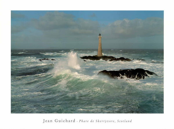 Phare de Skerryvore, Scotland by Jean Guichard - 24 X 32 Inches (Art Print)