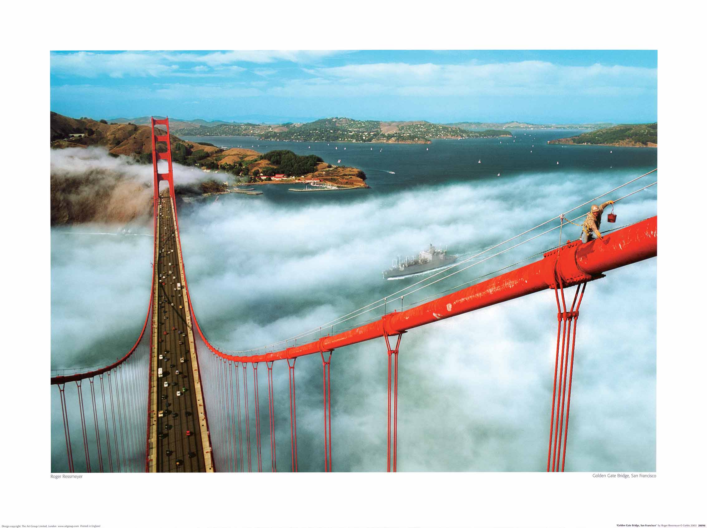 Roger Ressmeyer Golden Gate Bridge, San Francisco by Roger Ressmeyer-24X32