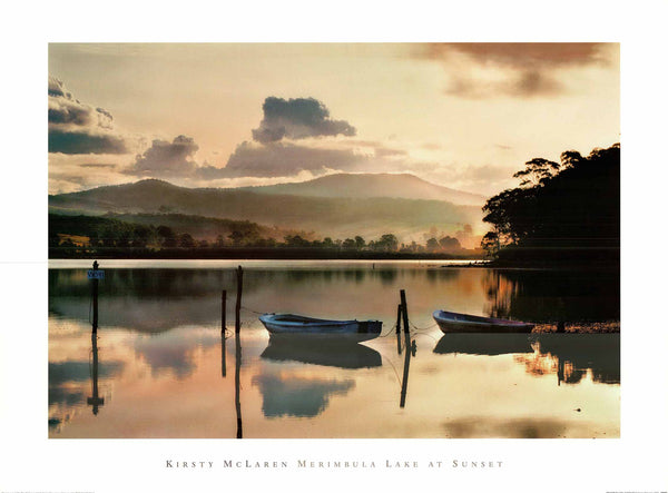 Merimnula Lake at Sunset by Kirsty Mclaren - 24 X 32 Inches (Art Print)