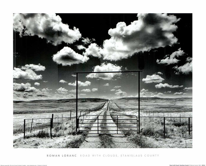 Road with Clouds by Stanislaus County - 16 X 20 Inches (Art Print)