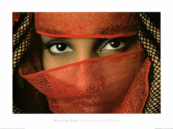 Veiled Tunisian Woman by Mathias Stolt - 24 X 32 Inches (Art Print)