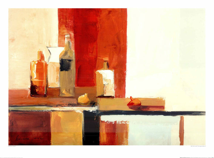 Still Life with Pomegranates II by Adriana Naveh - 24 X 32 Inches (Art Print)