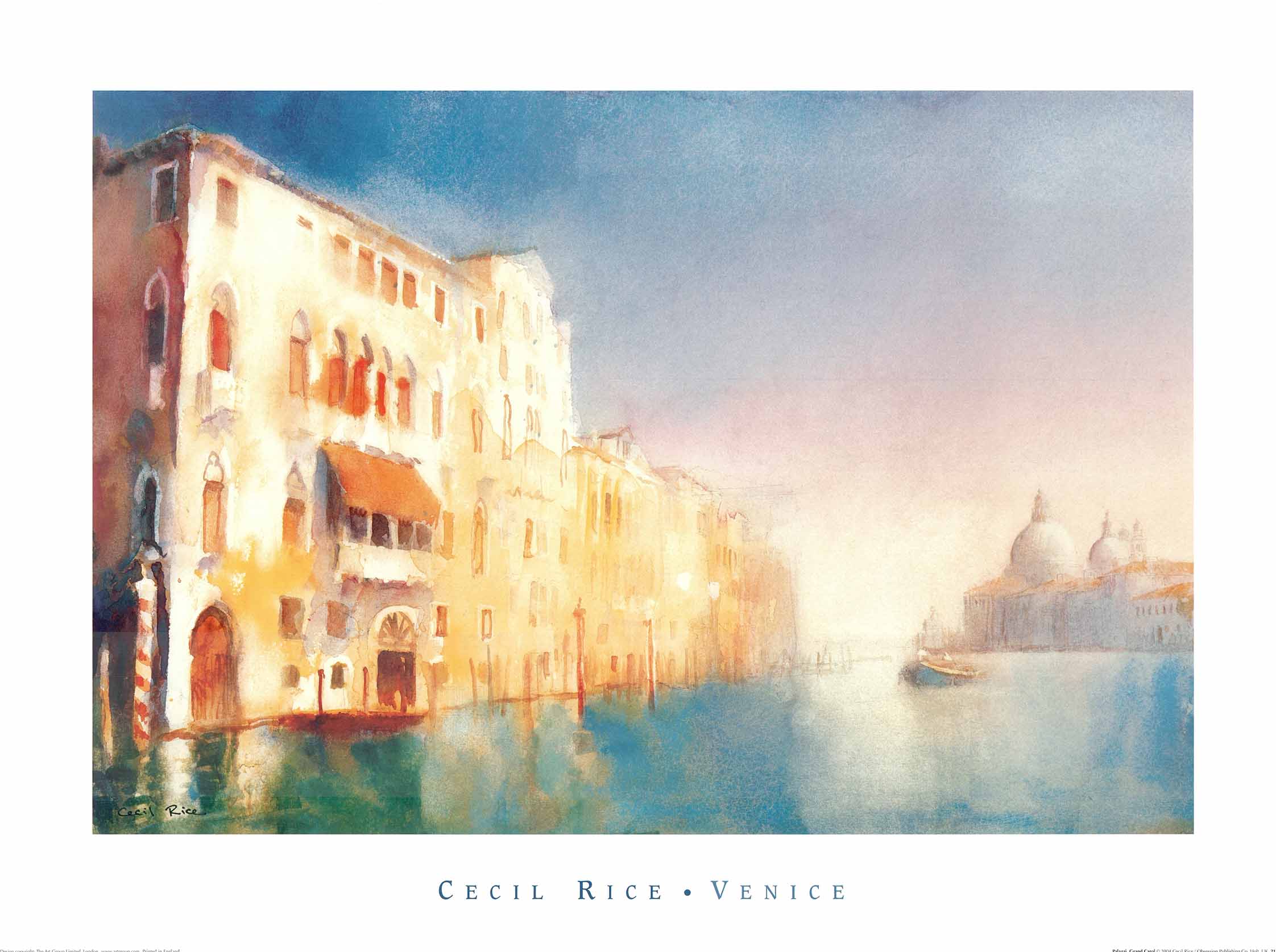 Palazzi, Grand Canal by Cecil Rice - 24 X 32 Inches (Art Print ...