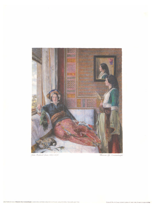 Hhareem Life, Constantinople by John Frederick Lewis - 12 X 16 inches (Art Print)