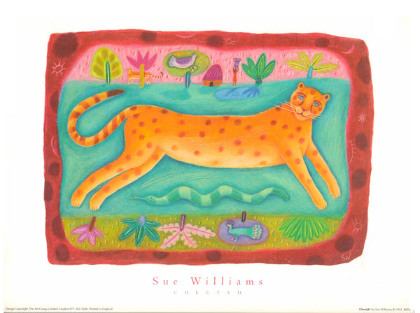 Cheetah by Sue Williams- 12 X 16 Inches (Art Print)