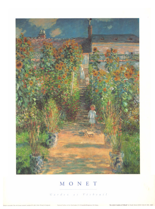 The Artist's Garden at Vétheuil by Claude Monet - 15 X 12 Inches (Art ...