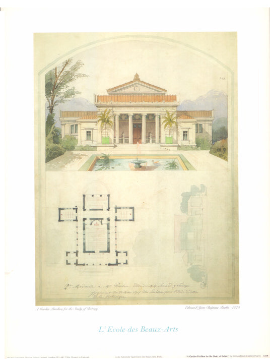 A Garden Pavilion for the Study of Botany by Edmund-Jean-Baptiste Paulin  - 15 X 12  Inches (Art Print)