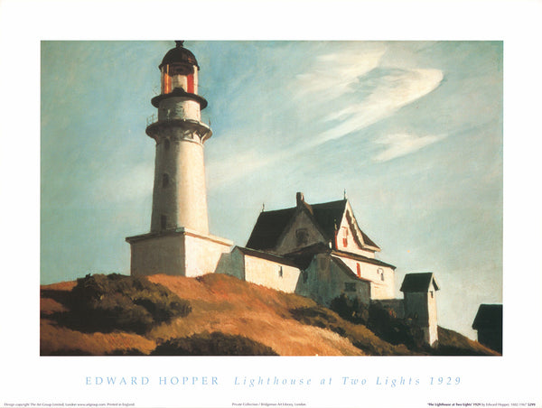 Lighthouse at Two Lights, 1929 by Edward Hopper - 12 X 16 Inches (Art Print)