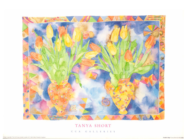 Double Tulips by Tanya Short - 15 X 12  Inches (Art Print)
